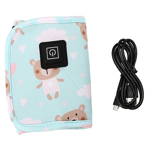 GLSTOY 1 Pc calentador de botellas comedero de frutas para bebes bolsa más calentador de biberones Calentador portátil USB funda calienta biberones funda para biberón Green