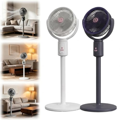 Image of Fan High Power, 28.8 Inch Adjustable Height Standing Fan With 5 Speeds With Remote Control, Wide-Angle Oscillation, Circulator Large Usb, Quiet 30Db,Ideal For Bedroom, Office, Living Room