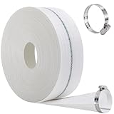 1.5" x 60 FT Pool Backwash Hose - Heavy Duty Drain Discharge Double PE-PET Combination Lay Flat Discharge Hose 2 Clamps, Weatherproof Burst Resistant for Swimming Pool,Garden,Sump Pump