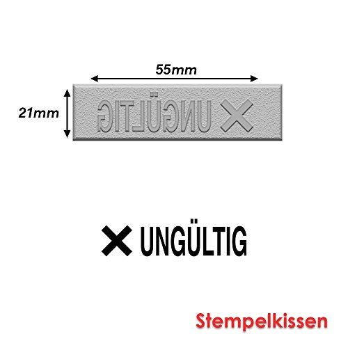 Briefmarke Gummi für Stempel Stempelkissen 55 x 21 mm Text...