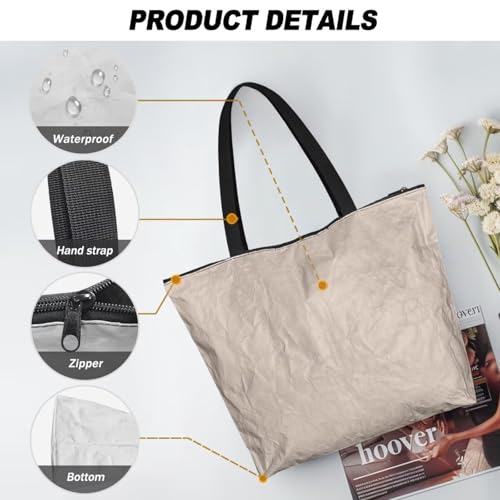 Image of Art Lover Zippered Tote Bag Waterproof Large Work Tote Bags, Artwork Women's Purse Handbags Travel Totes