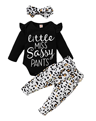 Image of Saeaby Infant Baby Girl Clothes Newborn Girl Outfit Long Sleeve Romper Pants Set Cute Baby Clothes for Girls Fall/Winter