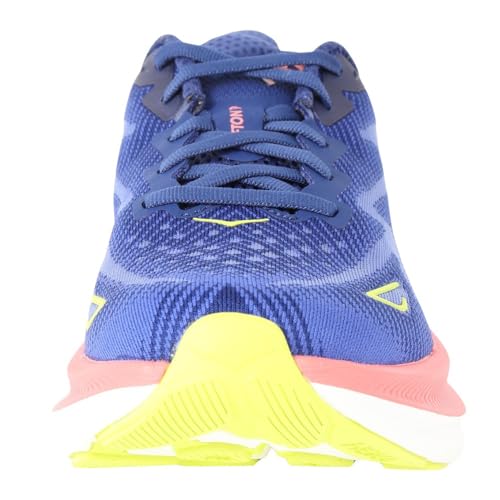 Hoka Clifton 9 Wide Women's Running Shoes Blue Pink4