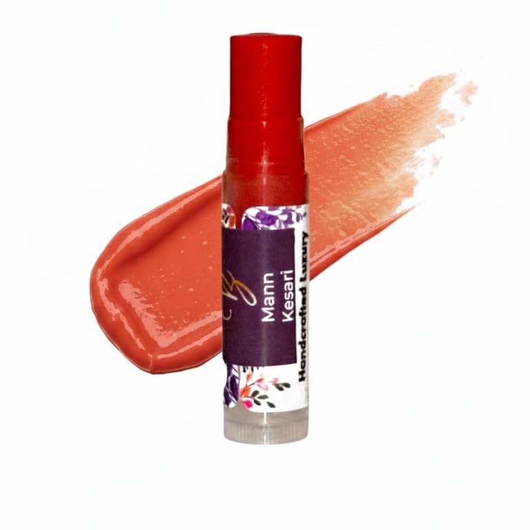 Berry Beautie Moisturising Lip Balm | Tinted |For Dark, Pigmented, Dry, Flaky Lips| Lip Balm for Buttery Soft Lips| Mann Kesari- Shade Orange, 5 gm-picture-37