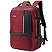 Xnuoyo Mochila para Portátil Hombre, Resistente al Agua Multifuncional Convertible TSA Mochila de Viaje Cabina como Equipaje de Mano Puerto USB de Negocios Trabajo Ordenador (Rojo Oscuro)