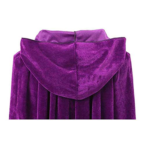 Szbz Kids Halloween Christmas Costumes Cape Velvet Hooded Cosplay Party Cloak Devil Witch Wizard Robe Purple #TOP2