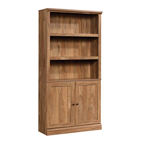 Sauder Miscellaneous Storage Transitional 3-Shelf 2-Door Bookcase/ Book shelf, Sindoori Mango finish -  426414