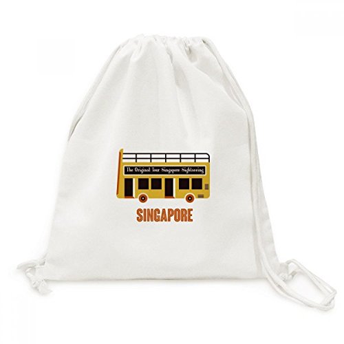 Sac Toile Drawstring Backpack Singapour un souvenir de voyage unique à offrir