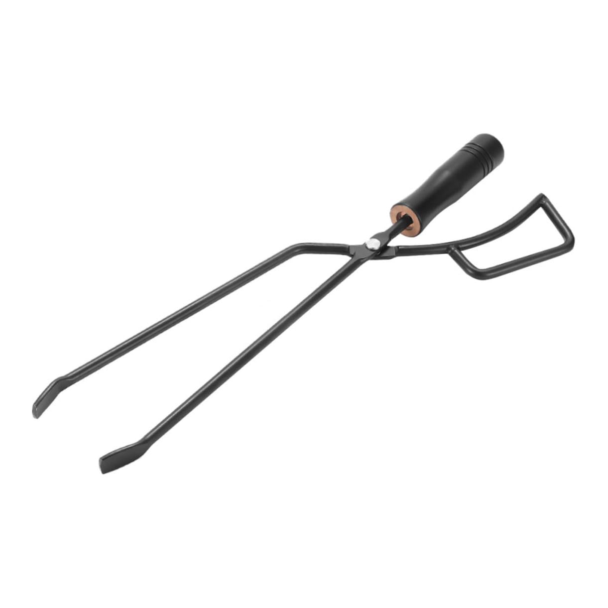 Pinze per Carbonella con Manico in Legno Ergonomico Clip Allungata per Barbecue Esterno Utensile Resistente per Stufa da Campeggio e Feste all Aperto