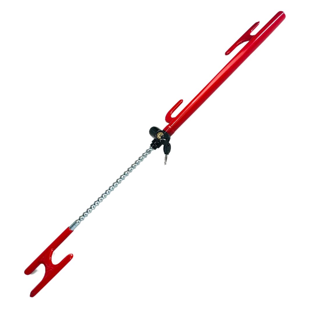 ROAD GENIE 3-Way Steering Wheel Lock for Cars, Trucks, Vans, 4x4s, and SUVs