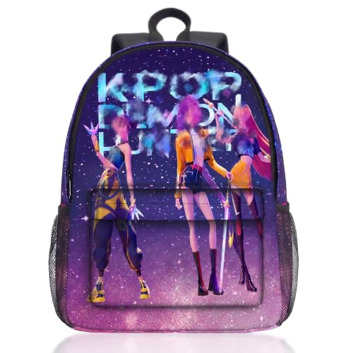 NTGFU Demon K Pop Singer Backpacks Kindergarten School Bag Boys for Aged 3-14 Years 40cm x 30cm x 11cm Toddler Backpack School Rucksack Childrens Schoolbag Waterproof for Kids