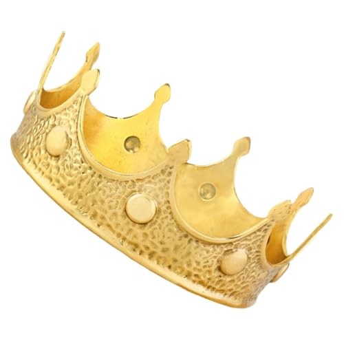 Couronne de roi vintage Milisten en métal doré pour anniversaire et cosplay