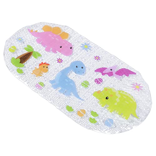Tapis de bain antidérapant bébé dinosaure PVC ventouses sol