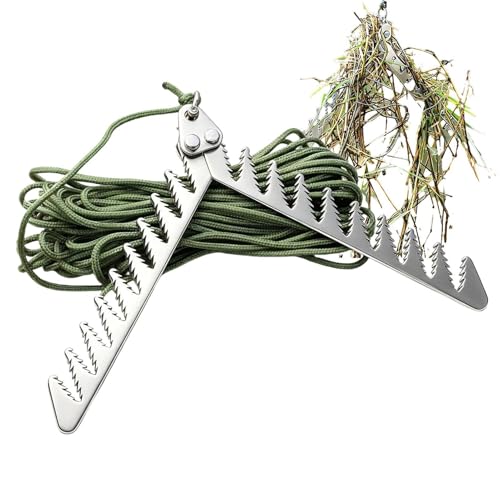 Eliminador de hierbas y plantas acuáticas con cuerda para desbrozar estanques y estanques