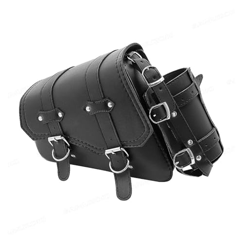 Bolsas Asiento Motocicleta laterales de cuero PU L+R para Cafe Racer y Softail