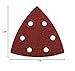 kwb Sanding triangles 93 mm made of precious corundum with 240 grit, tool-free change, resin gluing and reinforced paper carrier for fine sanding of wood and metal