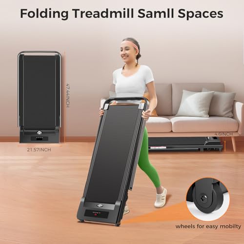 image for NXSCI Walking Pad with Handle Bar, Portable Treadmill with Handle, 2.5
