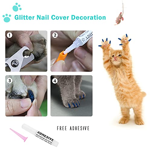 Image of JULMELON 10 PCS Cat Washing Bag for Bath Shower Adjustable Net Grooming Set | Pet Brush Nail Clipper File, Hair Combs Tick Tool, Nail Caps, Bathing Trimming Examination, Grey and Green