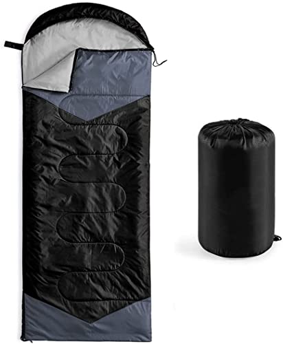 BLEQYS ® Waterproof Hood Camping Hiking Travel Sleep for Single Person Sleeping Bag for Camping Trips, Travelling, Trekking, sleepovers
