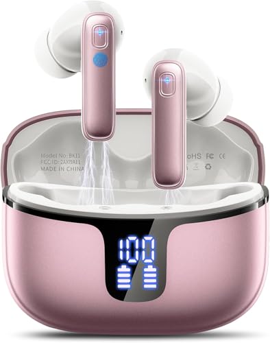 Auricolari wireless, Bluetooth 5.3, cuffie wireless con 4 microfoni ENC