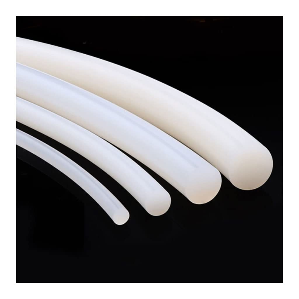 Goanilad 10m Solid Silicone Cord Dia 0.8mm~2mm White Waterproof Sealing Strip, Soft High Temperature Resistant Silicone Round Strip(0.9mm)