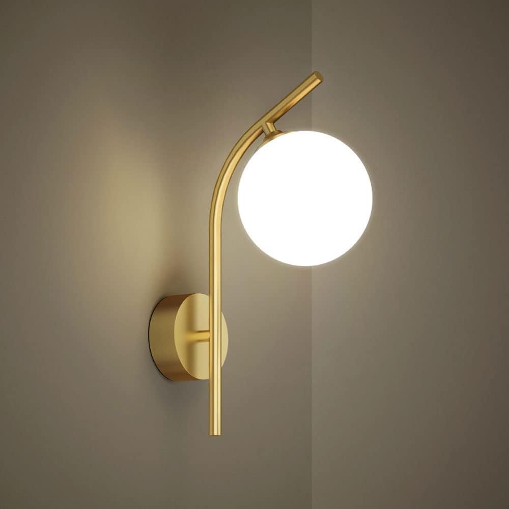 ZXTIIEUF Wall Sconces Modern Brass Interior Mount Fixtures Light Sconce with Glass Shade TV g Room Fixture with Decor Lamp