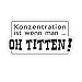 Produktbild Konzentration ist wenn Man.OH Titten ! Aufkleber Sticker (20cm)