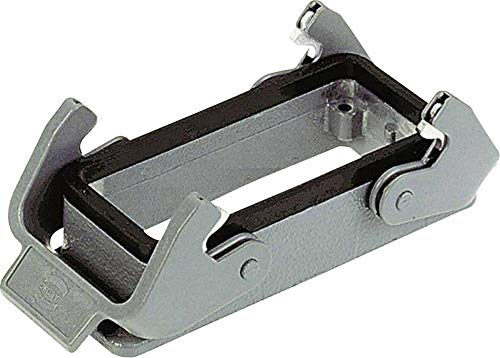 HARTING 0930 016 0301 16B Rectangular Shell Size, Bulkhead Mount Connector, Connector Base, for USE with HAN 16B HOO, HAN B Series, Low Profile, Metal, Size 16B