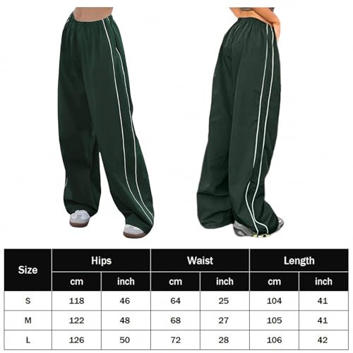 Cotton Cargo Pants Drawstring Floor-Length Pants Elastic Waist Loose Y2K Style Soft Breathable for Sports Travel4