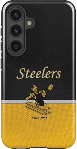 Skinit Impact Phone Case Compatible with Galaxy S24 Plus - Officially Licensed NFL Pittsburgh Steelers Vintage Design