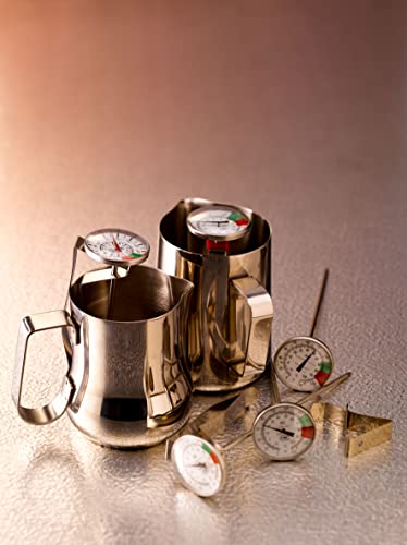 Rattleware Thermometer, Genuine Milk Frothing Thermometer And Barista Thermometer, Fast Readout And Clear Temperature Targets / 5" Probe, 1.75" Dial #TOP3