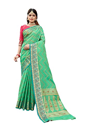 Sari traditionnel en soie précieuse vert 8732 haute couture