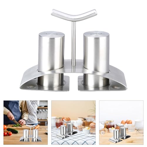 Ensemble de récipients en acier inoxydable pour condiments raffinés - 3