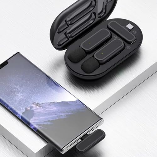 Microfone de Lapela sem Fio Profissional Anti Ruído com Bluetooth para Celular Smartphone Android Sa