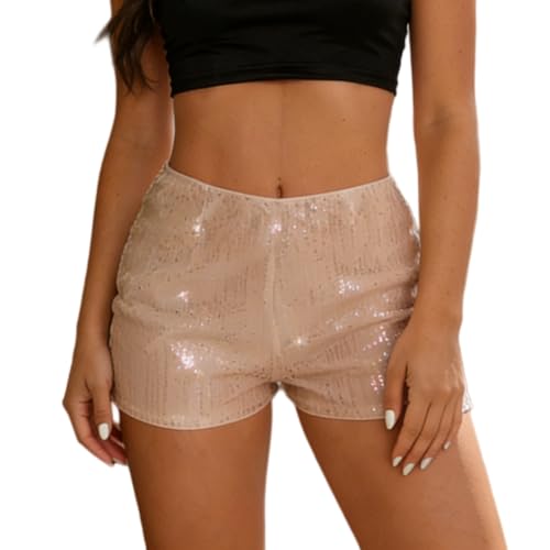 Short de fête pour femme coupe droite anti-irritation à paillettes