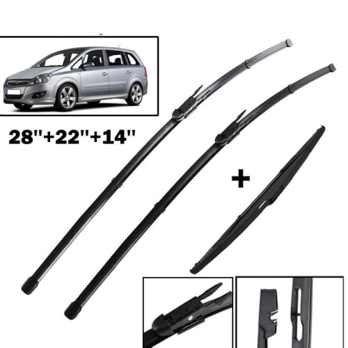 Essuie-glace Zafira B 2005-2011 kit complet de 3 balais avant et arrière