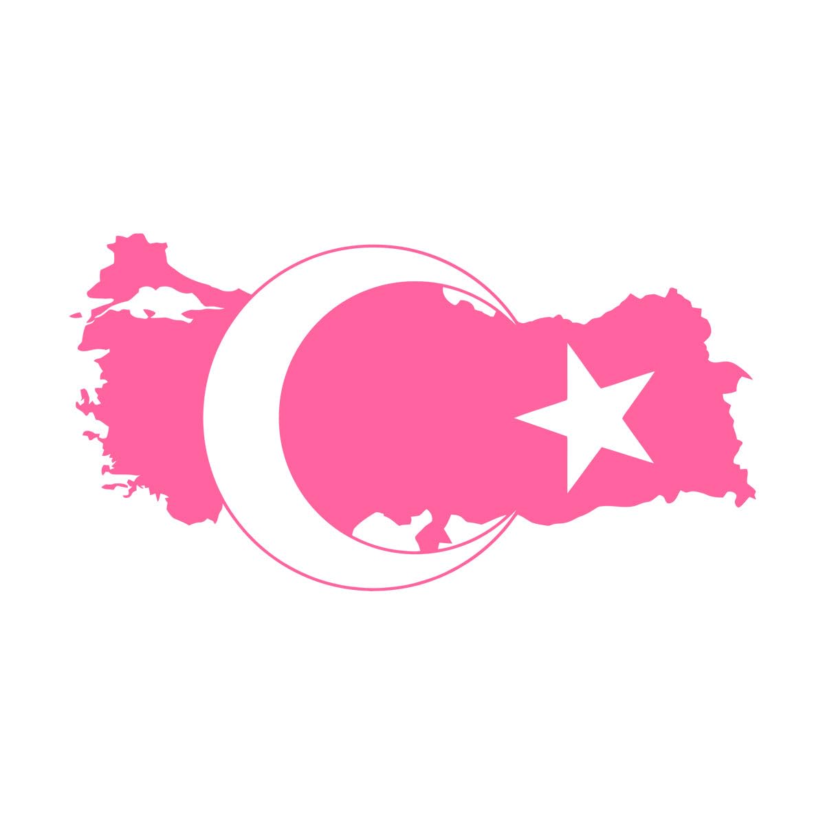 Turkey Map Wall Decal Home Wall Art Sticker Removable Wall Tattoo Home Decoration Accessories DIY Vinyl Mural Decals Extra Large - 60x116cm — image 1