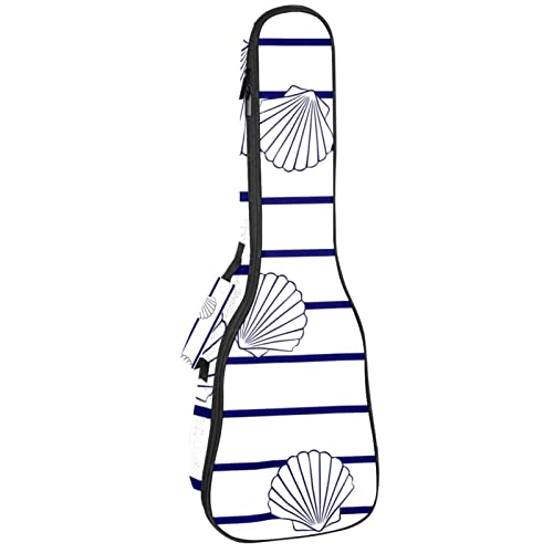 Sac à dos ukulélé concert anti-choc avec rembourrage 10 mm motif rayures marines