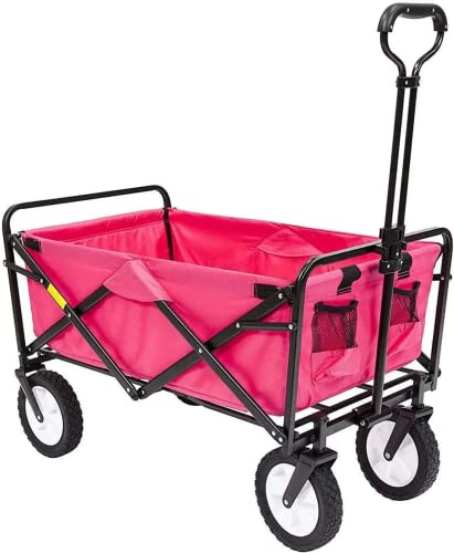 Compatible With Macsports Heavy Duty Steel Frame Collapsible Folding 150 Pound Capacity Outdoor Camping Garden Utility Wagon Yard Cart (Pink) #TOP1