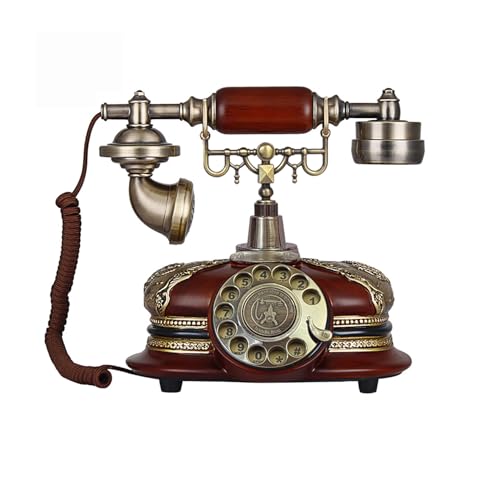 TelPal Retro Vintage Antique Style Rotary Dial Button Desk Telephone