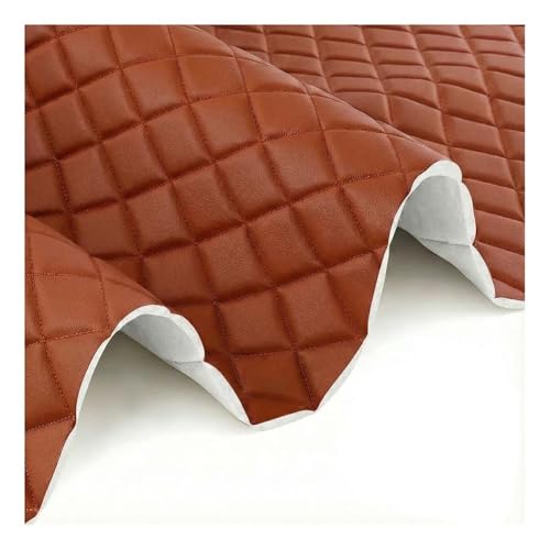 Similicuir matelassé marron 1.6x2m pour tapisserie et couture