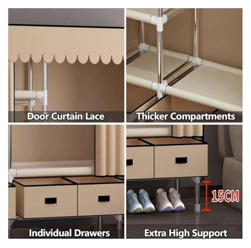 Étagères de garde-robe portables pour optimiser une chambre - 6