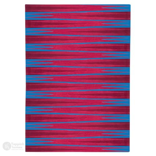 Teppich homes Hand Tufted Wool Area Rug Pink Blue Modern