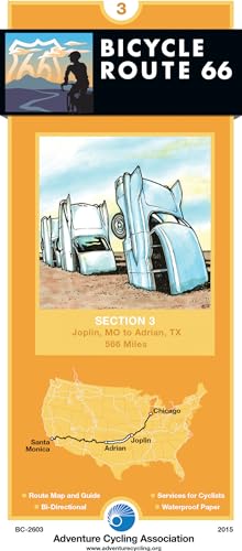 Bicycle Route 66 Map #3: Joplin, Mo - Adrian, TX (567 Miles)
