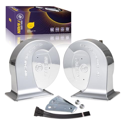 FARBIN Car Horn for Truck 12V Motorcycle Horn Chrome...