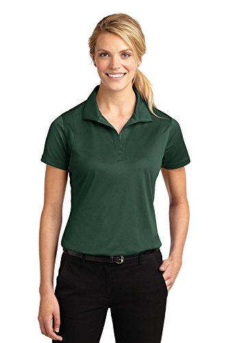 SPORT-TEK Women's Micropique Sport Wick Polo L Forest Green