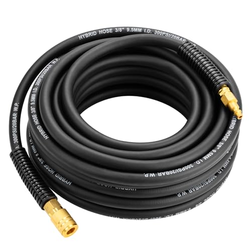 50Ft Heavy Duty Hybrid Air Hose with Fittings