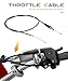 SCUARI 50Inch Throttle Cable,Car Accessories Durable Mini Bike Throttle Cable Replacement,Suitable for CT200U Mini Baja MB165 196cc 5.5hp MB200 200cc 6.5hp Pit Bike Heat Warrior MOTOVOX MBX10 (Black)