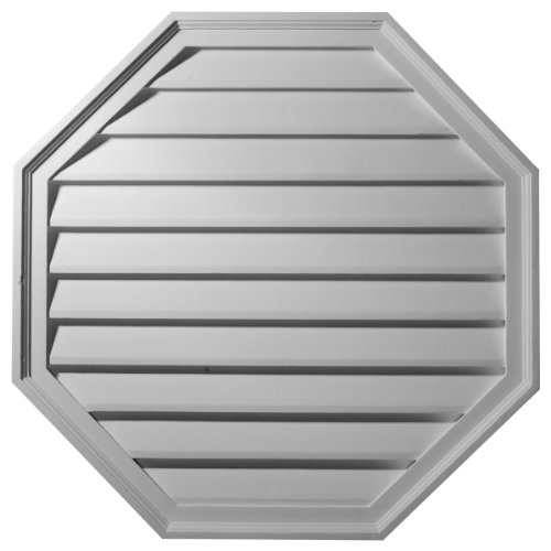 Ekena Millwork GVOC30X30D Octagon Gable Vent Louver, 30