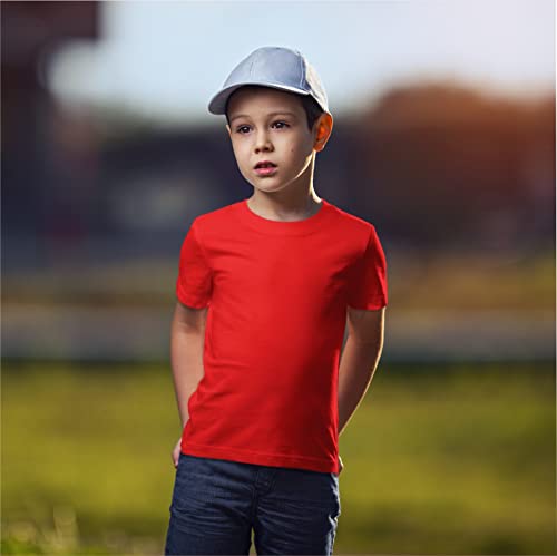 Image of Hangout Hub HH87 Tshirt for Boy's | Regular Fit | Super Combed Cotton Kids T-Shirt | Solid Plain Tees | Round Neck T Shirt | Half Sleeves |Pack of 2 | 3 | 4 | 5 |6